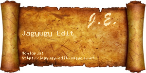 Jagyugy Edit névjegykártya